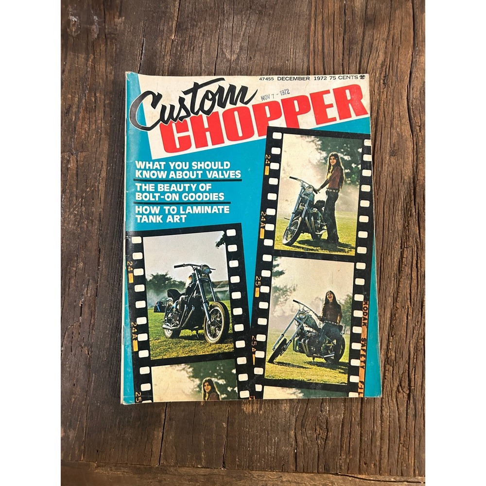Custom Chopper Magazine December 1972 Vintage Chopper Motorcycle Builder Issue